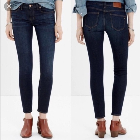 Madewell High Rise Skinny Skinny Ankle Jeans Size 27 Blue - Picture 10 of 10